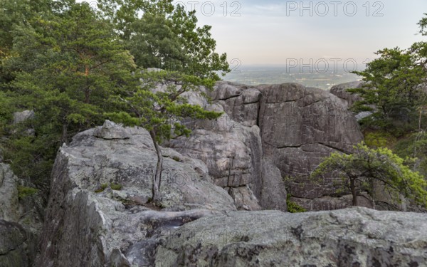 View of Weiss Lake from Cheyene Rock Village park near Leesburg, Alabama