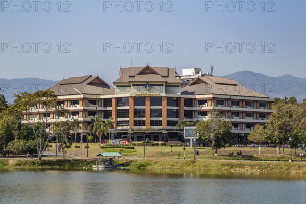 Education Center building on the campus of CRRU Shiangrai Rajabhat University in Chiang Rai, Thailand