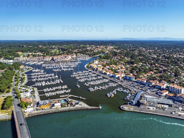 Capbreton from a drone, Landes, Nouvelle-Aquitaine, France