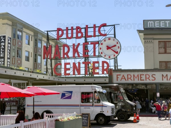 Publik Market Centre at Pike Place Market, Seattle, Washington, USA, North America