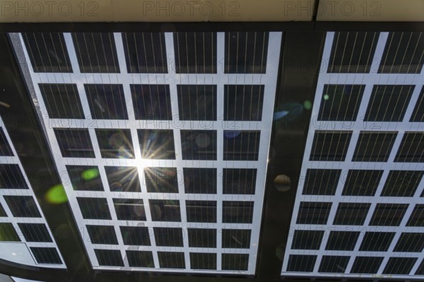 New bus and tram stops at Science Park Utrecht, Utrecht University, the stops have been redesigned, have LED lighting, video surveillance and a transparent solar roof, Netherlands