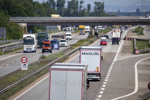 View of the 61 motorway near Ludwigshafen