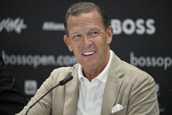 PK Press Conference, Daniel Grieder CEO Chief Executive Officer and Member of the Managing Board of HUGO BOSS AG Portrait, smiles, Tennis, ATP 250, BOSS Open 2025, Stuttgart, Baden-Württemberg, Germany