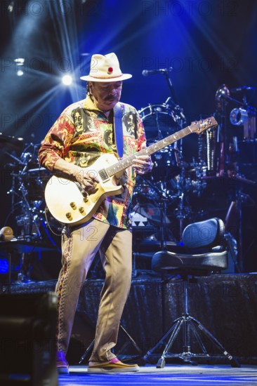 Carlos Santana, singer and guitarist of Santana live on Oneness Tour 2025 at the Uber Arena in Berlin on 13 June 2025
