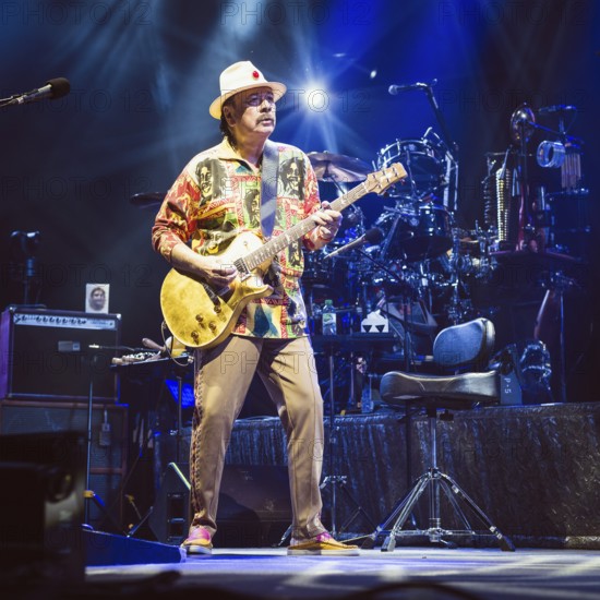 Carlos Santana, singer and guitarist of Santana live on Oneness Tour 2025 at the Uber Arena in Berlin on 13 June 2025