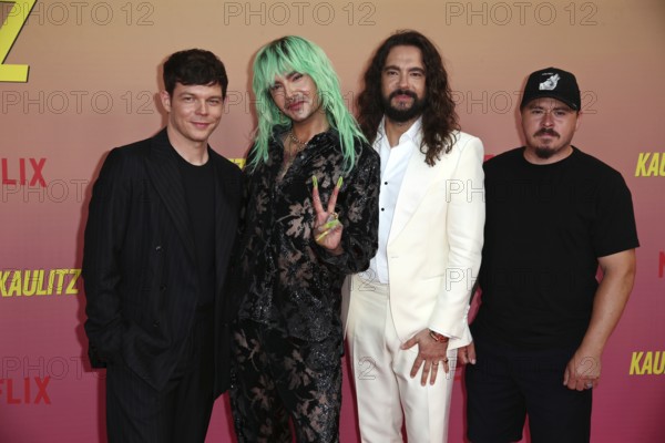Band Tokio Hotel: Georg Listing, Bill Kaulitz, Tom Kaulitz and Gustav shepherd - Special Screening Netflix Series Kaulitz & Kaulitz Season 2, Delphi Filmpalast, Berlin, 12.6.25