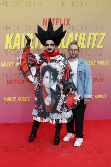 Bambi Mercury (left) and company at the special screening of Kaulitz & Kaulitz S2 at the Delphi Filmpalast in Berlin on 12 June 2025