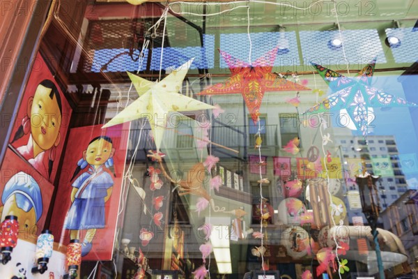 Chinatown shop window, San Francisco, California, USA