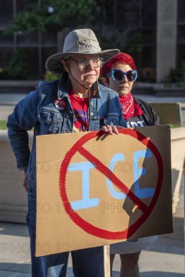 Detroit, Michigan - Activists gathered at the Federal Building to support community members who had appointments with federal immigration authorities. Under the Trump administration, immigrants have often been detained when they showed up for routine appointments