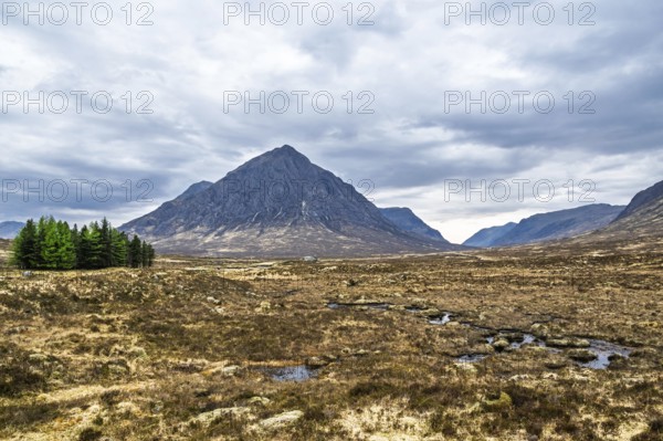 Buachaille Etive Mòr or The Buachaille, Glen Etive, Highlands, Scotland, United Kingdom