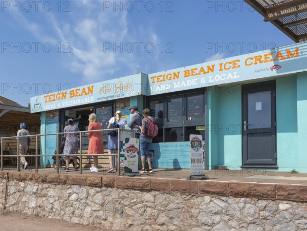 Teign Bean cafe ice cream, Eastcliff, Teignmouth, south Devon, England, UK