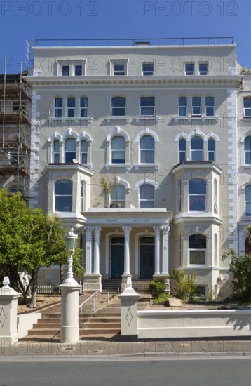 Large historic semi-detached houses, Orchard Gardens, Teignmouth, south Devon, England, UK