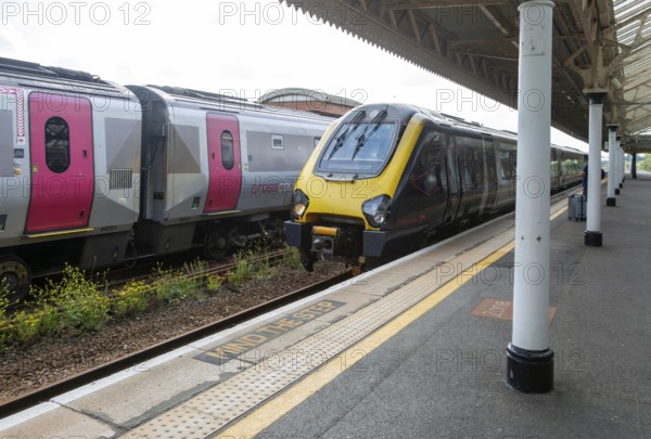 British Rail Class Voyager CrossCountry train, Taunton railway station, Somerset, England, UK