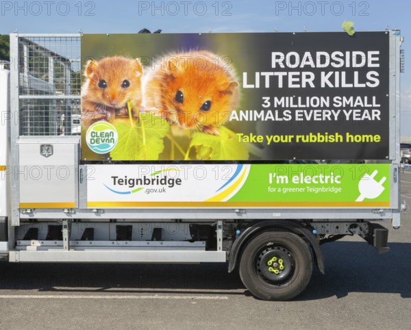 Roadside Litter Kills 3 million small animals every year, take your rubbish home, Teignmouth, Devon, England, UK