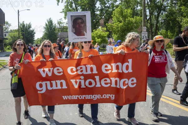 Detroit, Michigan - Silence the Violence, a march against gun violence organized by the Church of the Messiah