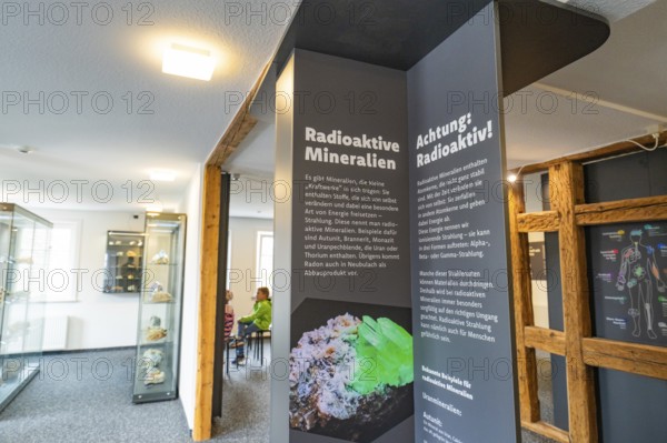 Museum exhibition on radioactive minerals and their properties, family festival in Neubulach, district of Calw, Germany