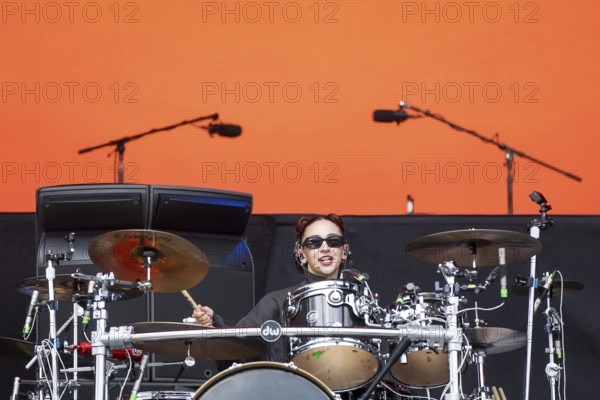 Alejandra Villarreal Vélez, drummer of The Warning at the Rock am Ring Festival on Sunday, Nürburgring race track race track, 08.06.2025