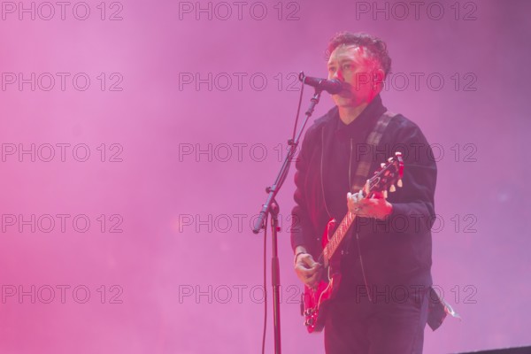 Tim McIlrath, singer of Rise Against at the Rock am Ring Festival on Saturday, Nürburgring race track race track, 07.06.2025