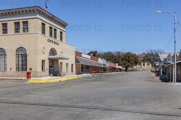 City Hall building on Main Street in Sonora, Texas, USA