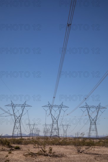 Tonopah, Arizona - Electrical transmission wires from the Palo Verde Nuclear Power Plant