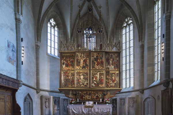 Mediac altar, late Gothic winged altar, built 1490-1520, St. Margaret's Church, Medias, Transylvania, Bulgaria
