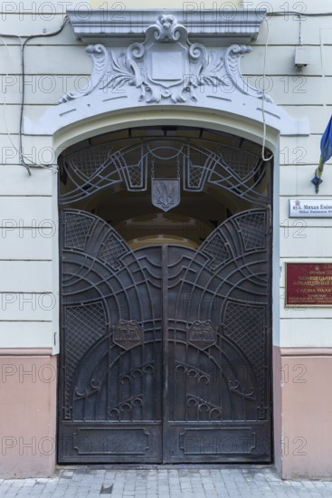 Front door to a courthouse, Czernowicz, Ukraine
