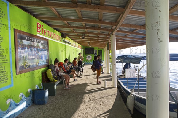 Livingston boat dock on the Rio Dulce River, Izabal Department, Guatemala