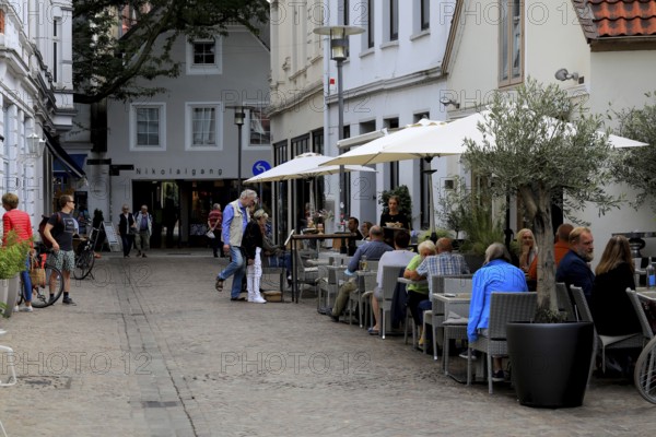 In the old town of Oldenburg, Lower Saxony, Germany