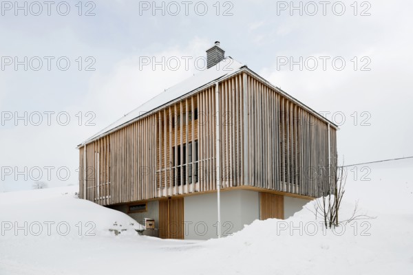Modern wooden house, Hofsgrund, Oberried, Southern Black Forest, Black Forest, Baden-Württemberg, Germany