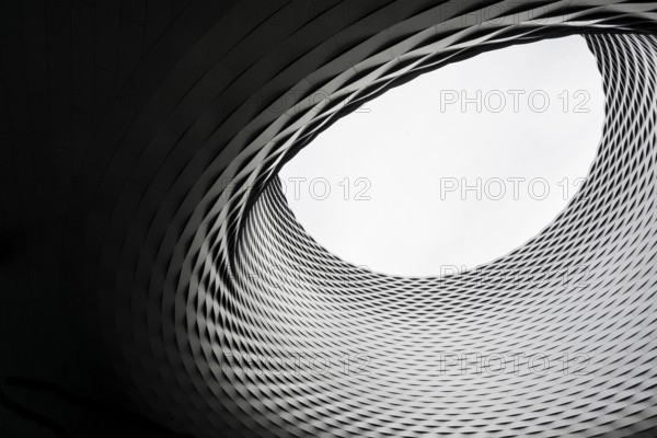 Hall ceiling, modern architecture, new Messe Basel building, architects Herzog and de Meuron, Basel, Canton of Basel-Stadt, Switzerland