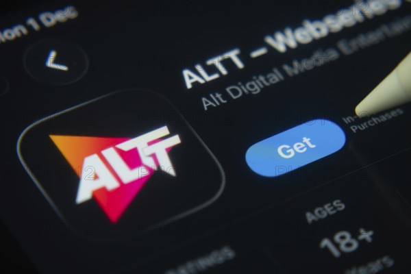 Dhaka, Bangladesh- 01 Dec 2025: A close-up of the ALTT app icon in the App Store on an iPad screen