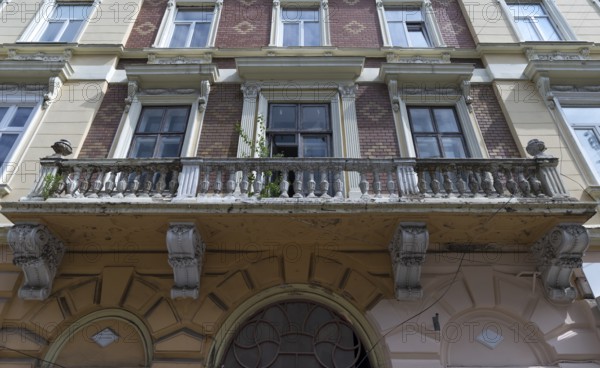Balcony of a 19th century residential building, Czernowicz, Bukovina, Ukraine