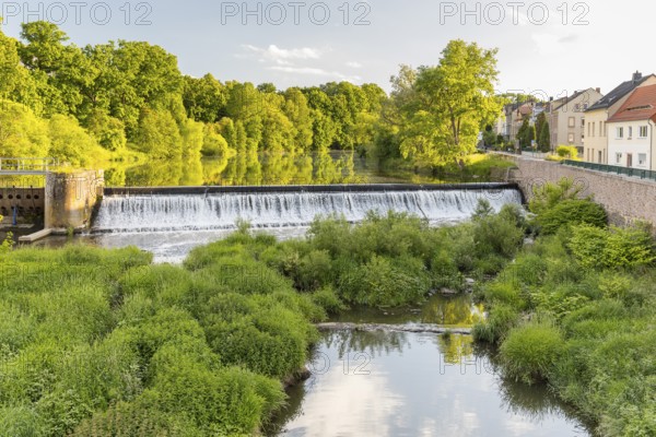 Zwickauer Mulde barrage in Penig, Saxony, Germany