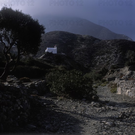 Surrounding area of the mountain village Olympos on the island of Karpathos, Dodecanese, Aegean Sea, Greece