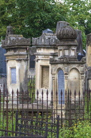 Tombstones at the Jewish cemetery, since 1866, Czernowicz, Bukovina, Ukraine