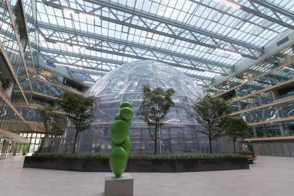 EUREF dome, Jauch-Kuppel, event location EUREF-Campus Düsseldorf, European Energy Forum for Climate Protection and Electric Mobility, Energiewende, Düsseldorf, North Rhine-Westphalia, Germany