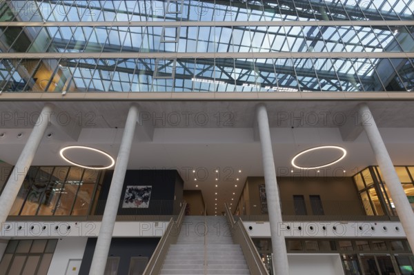 EUREF-Campus Düsseldorf, access to the offices, European Energy Forum for Climate Protection and Electric Mobility, Energiewende, Düsseldorf, North Rhine-Westphalia, Germany