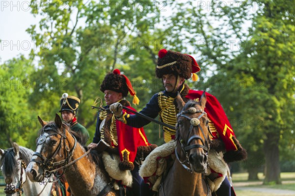 Slavkov u Brna, Czech Republic, Eastern Europe. During a historic re-enactment of the Battle of Austerlitz on the grounds where the real battle took place then the Austro Hungarian Empire today part of Czech Republic