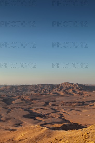 Mitzpe Ramon, Israel. The vast desert of Maktesh Ramon national park