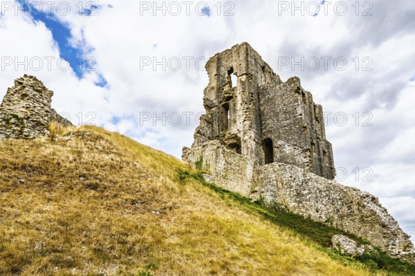 Ruins of Corfe Castle, Wareham, Dorset, England, United Kingdom
