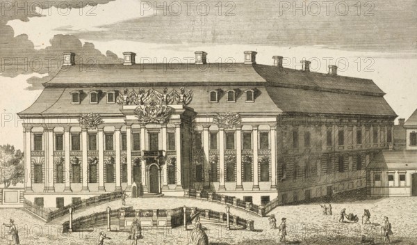 Crown Prince Palace in Berlin, around 1850, Germany, authentic, digitally restored reproduction from a 19th century model, exact date of depiction unknown, historical