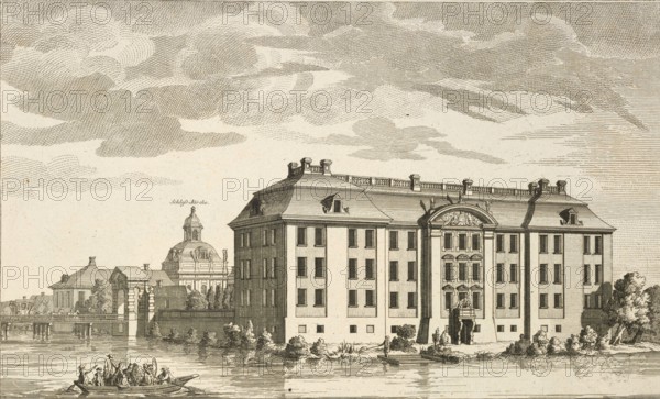 Royal Prussian pleasure palace in Köpenick, around 1850, Germany, authentic, digitally restored reproduction from a 19th century model, exact date of depiction unknown, historical