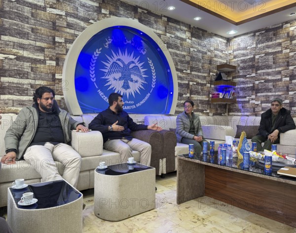 In Kobani, Syria, on February 1, 2026, a Syrian Government delegation meets with Kurdish leaders from the Syrian Democratic Forces (SDF) to prepare for the deployment of government security forces in the city of Ayn al-Arab, in implementation of the January 18 agreement, Aleppo, Kobani, Syria