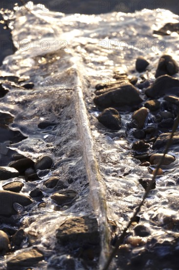 Ice on a lake, winter, Germany