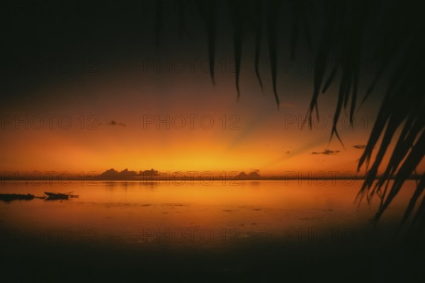 South Seas sunset, Tahiti, French Polynesia