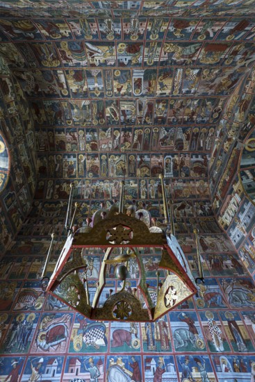 Wall and ceiling frescoes in the Vorone? monastery church, 1547, Vorone?, Buckowina, Romania