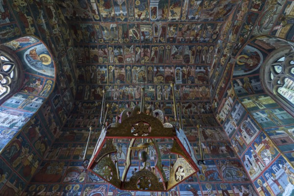 Wall and ceiling frescoes in the Vorone? monastery church, 1547, Vorone?, Buckowina, Romania