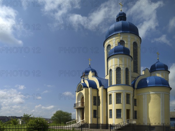 Newly built Greek Orthodox church near Siret, Romania