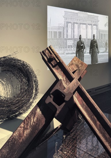 Construction of the Wall as a presentation in the House of History with original material and contemporary film, Bonn, North Rhine-Westphalia, Germany