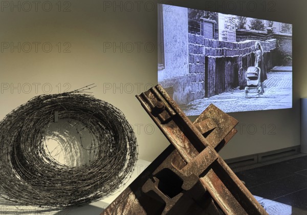 Construction of the Wall as a presentation in the House of History with original material and contemporary film, Bonn, North Rhine-Westphalia, Germany